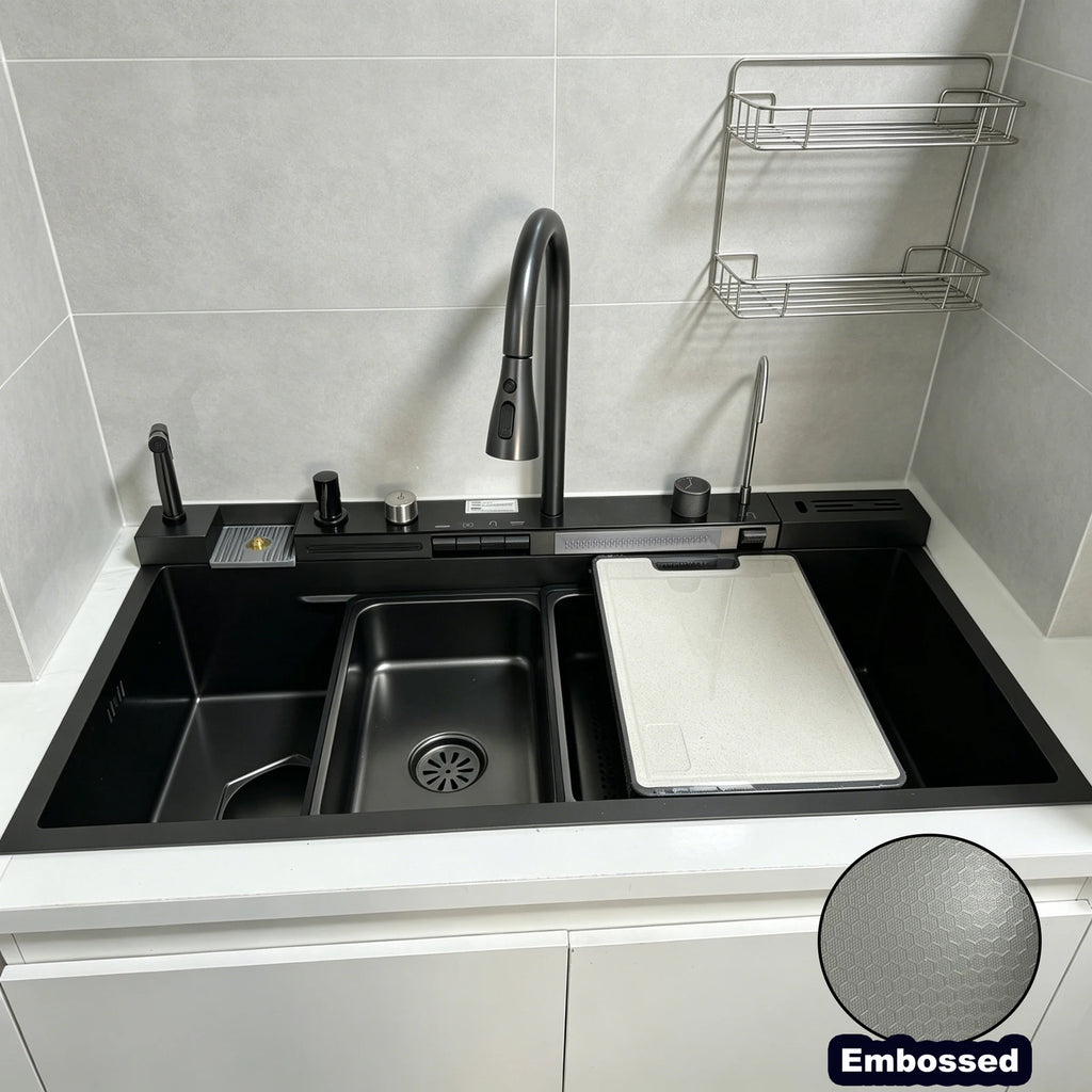 The Grandeur Waterfall Sink — Modern Luxury. Effortless Function. A Kitchen Centrepiece.