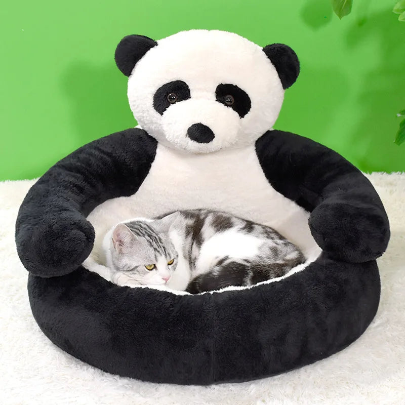 The Bear Hug Bed — Plush Semi-Enclosed Pet Nest for Dogs & Cats Who cuddle in Style 🐾🦎