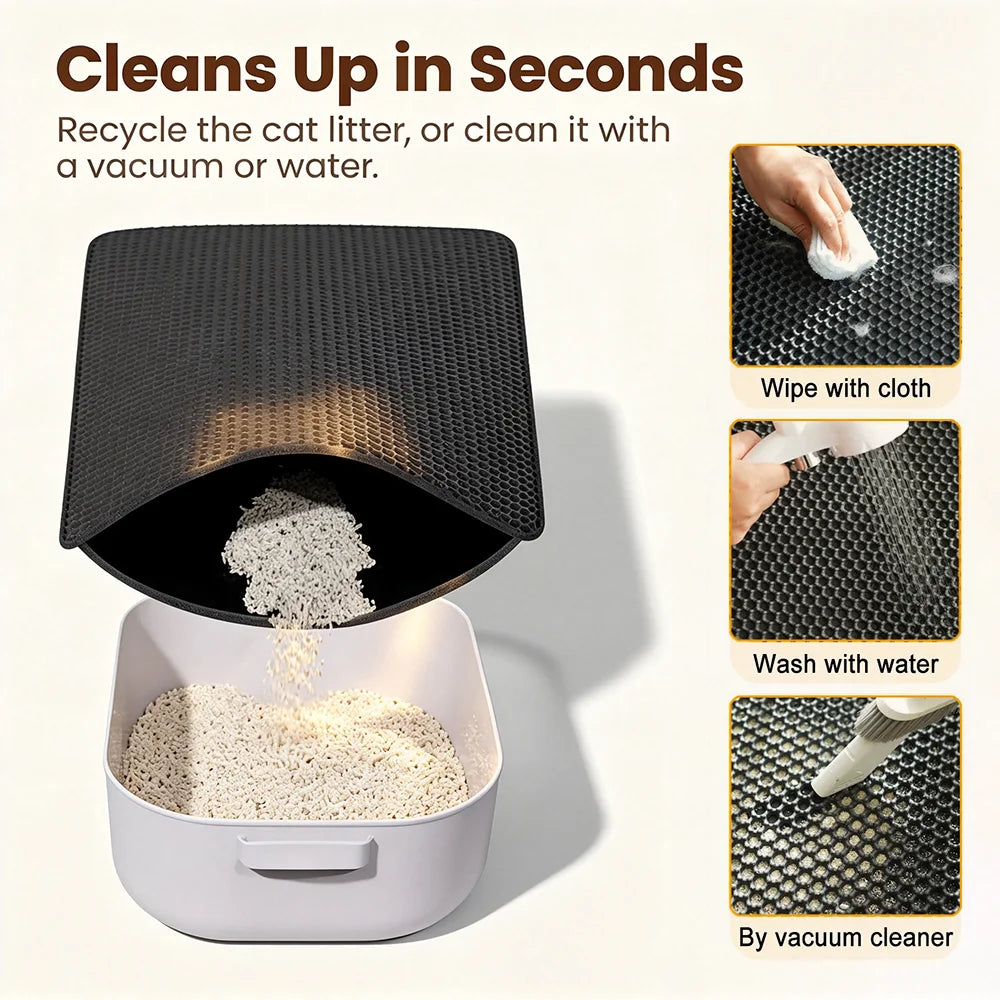 PawGuard Litter Mat 🐈- Keep Your Floors Spotless , Effortlessly.