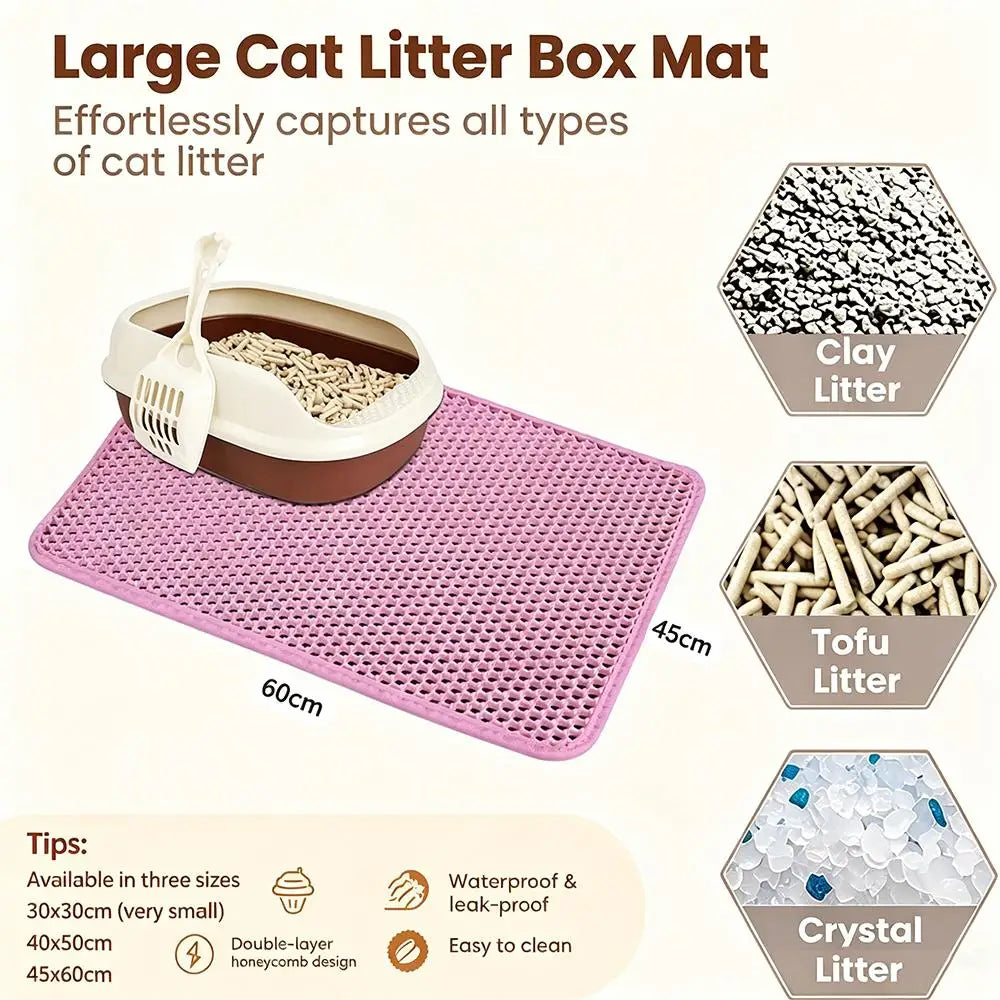 PawGuard Litter Mat 🐈- Keep Your Floors Spotless , Effortlessly.