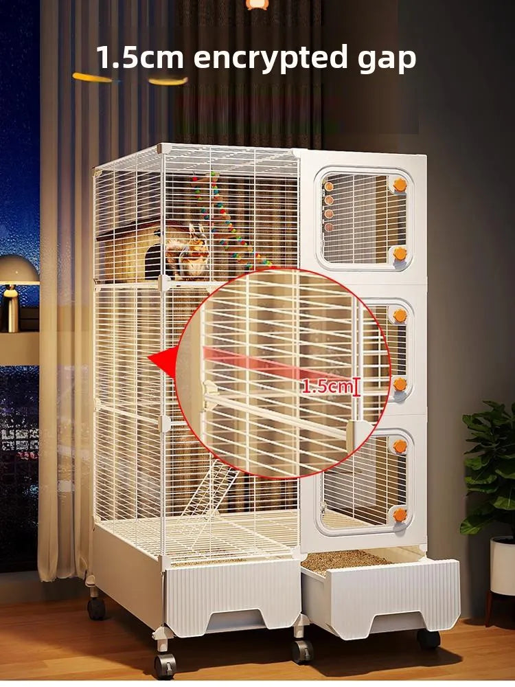 The Slay Villa — Multi-Level Cage Enclosure for Squirrels & Chinchillas 🐿️🏠