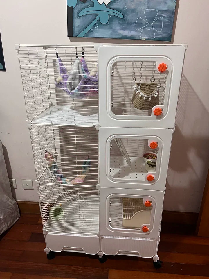 The Slay Villa — Multi-Level Cage Enclosure for Squirrels & Chinchillas 🐿️🏠