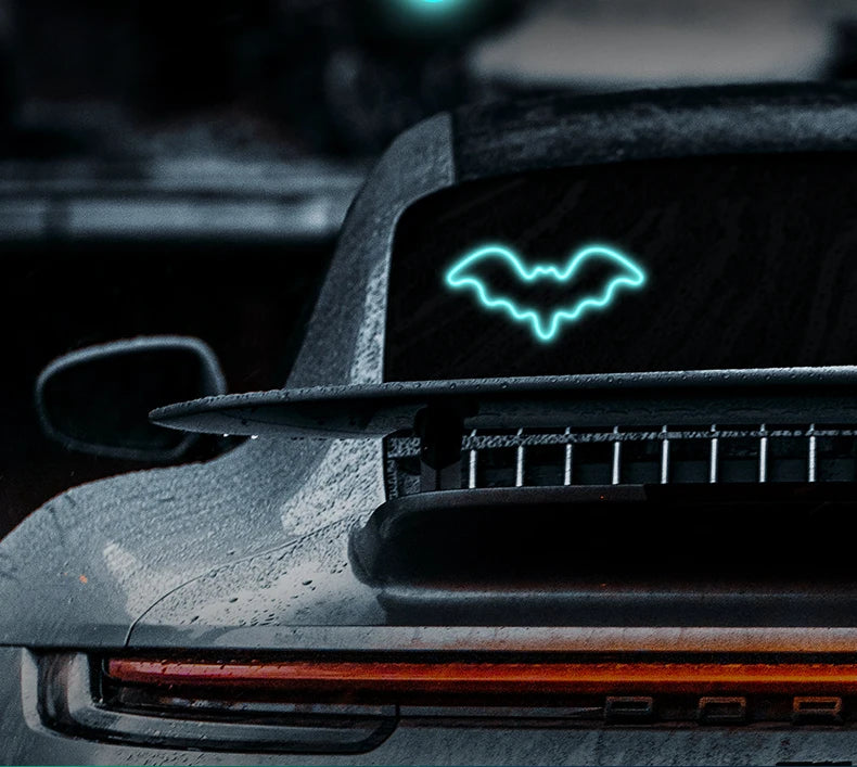 The Bat Signal — Solar Powered Bat LED Neon Atmosphere Light for Your Car 🦷💜