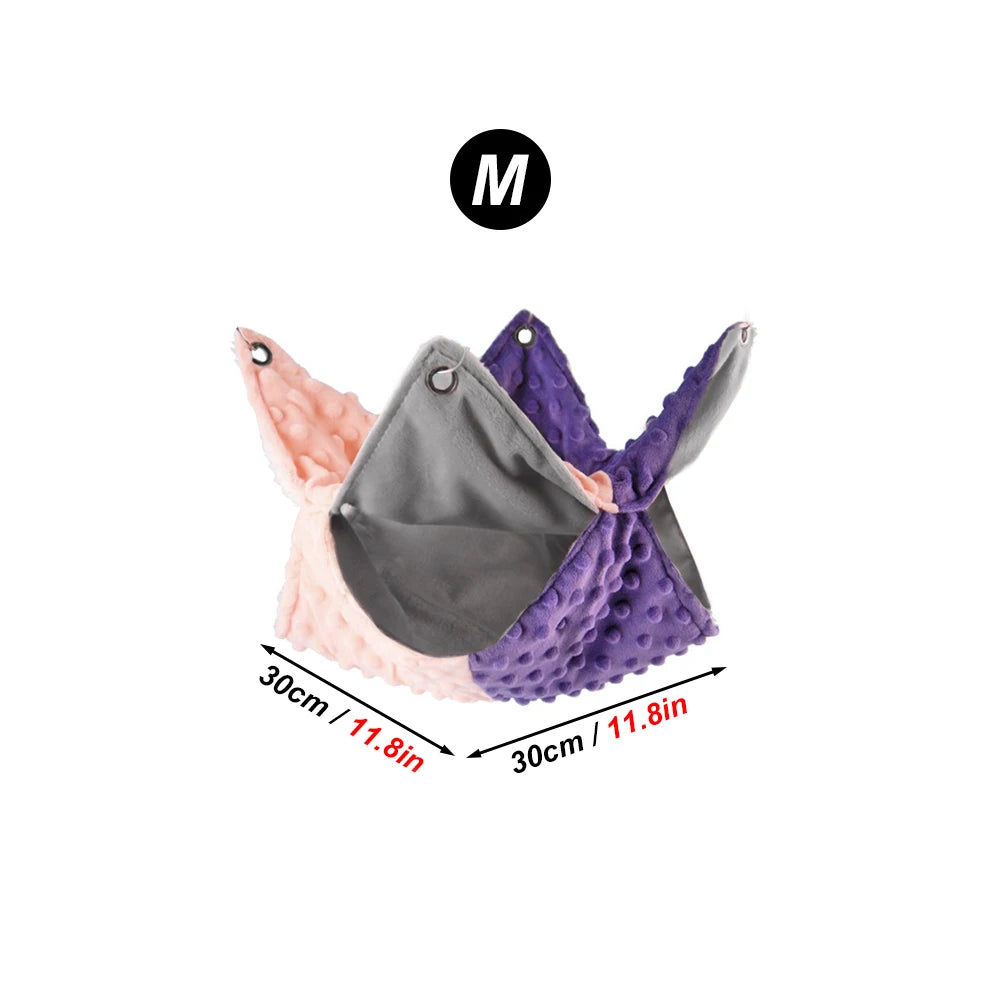 The Snuggle Pod — Double-Thickened Fleece Hanging Hammock for Guinea Pigs, Squirrels & Small Pets 🐿️🫗