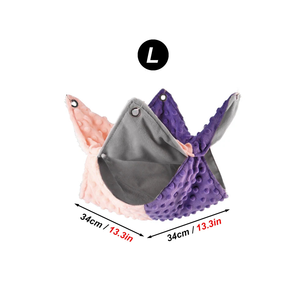 The Snuggle Pod — Double-Thickened Fleece Hanging Hammock for Guinea Pigs, Squirrels & Small Pets 🐿️🫗