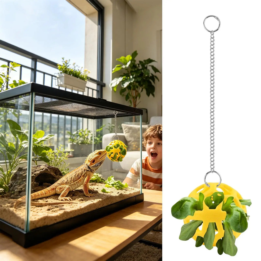 The Dragon Bell Set — Suction Cup Enrichment & Feeding Toy for Bearded Dragons & Geckos 🦎🔔