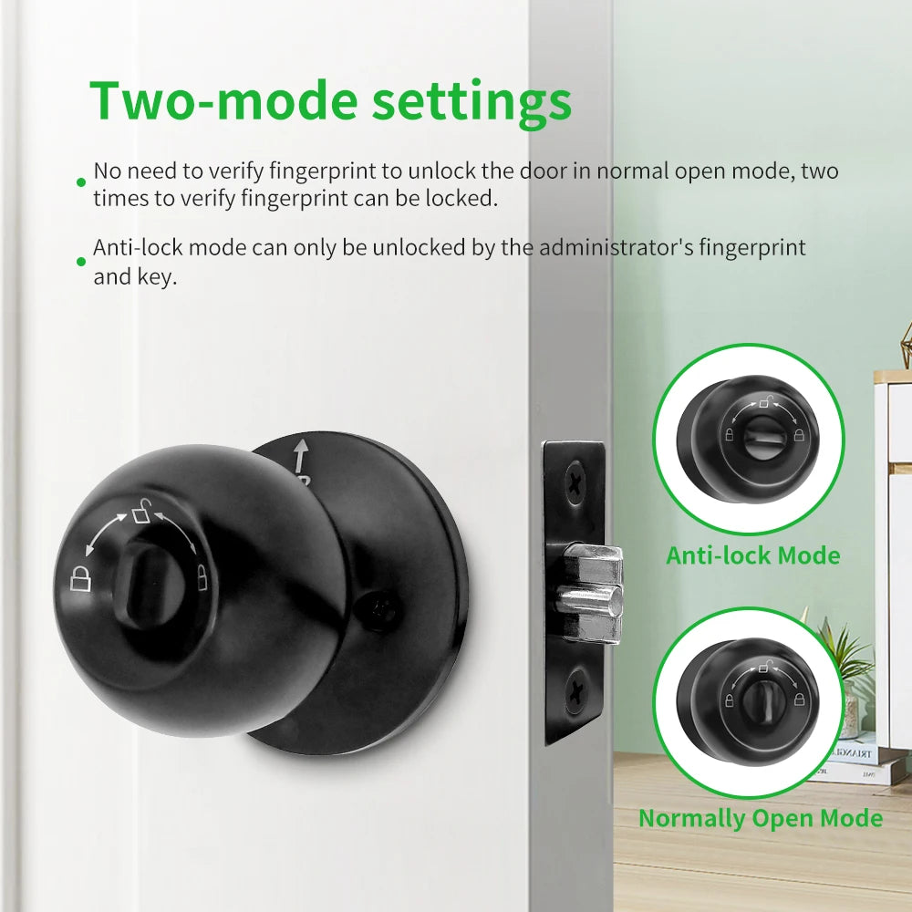 The Smart Entry — Fingerprint Door Lock With Backup Key for Seamless Access 🔐✨