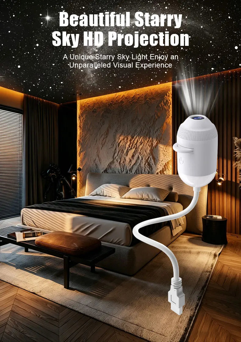 The Galaxy Ride — USB Starry Sky Projector Light for Car & Bedroom Vibes 🌌✨