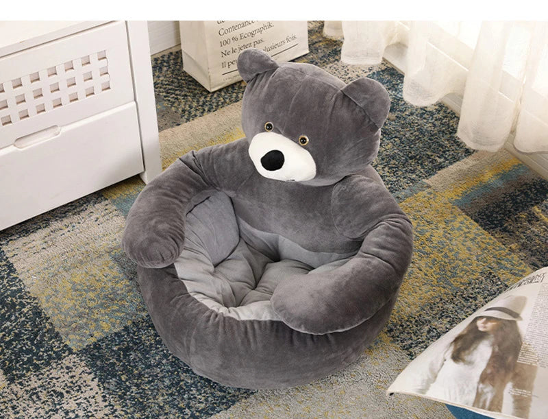 The Bear Hug Bed — Plush Semi-Enclosed Pet Nest for Dogs & Cats Who cuddle in Style 🐾🦎