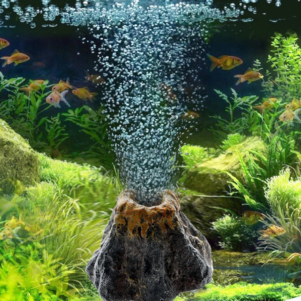 The Lava Bubble — Volcano Bubble Stone Aquarium Ornament 🌋💧