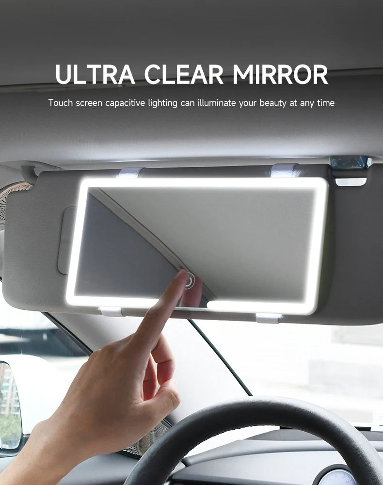 The Vanity Ride — Rechargeable LED Car Makeup Mirror for Glam on the Go 💄✨