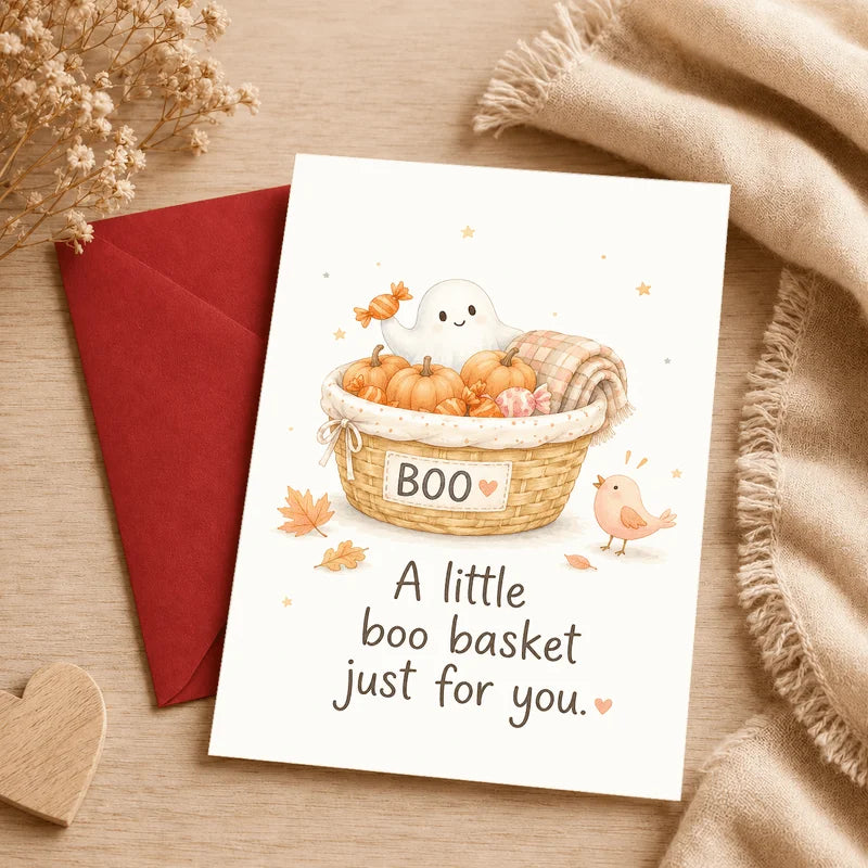 The Boo Card — Watercolour Halloween Greeting That Actually Slays 🎃💌