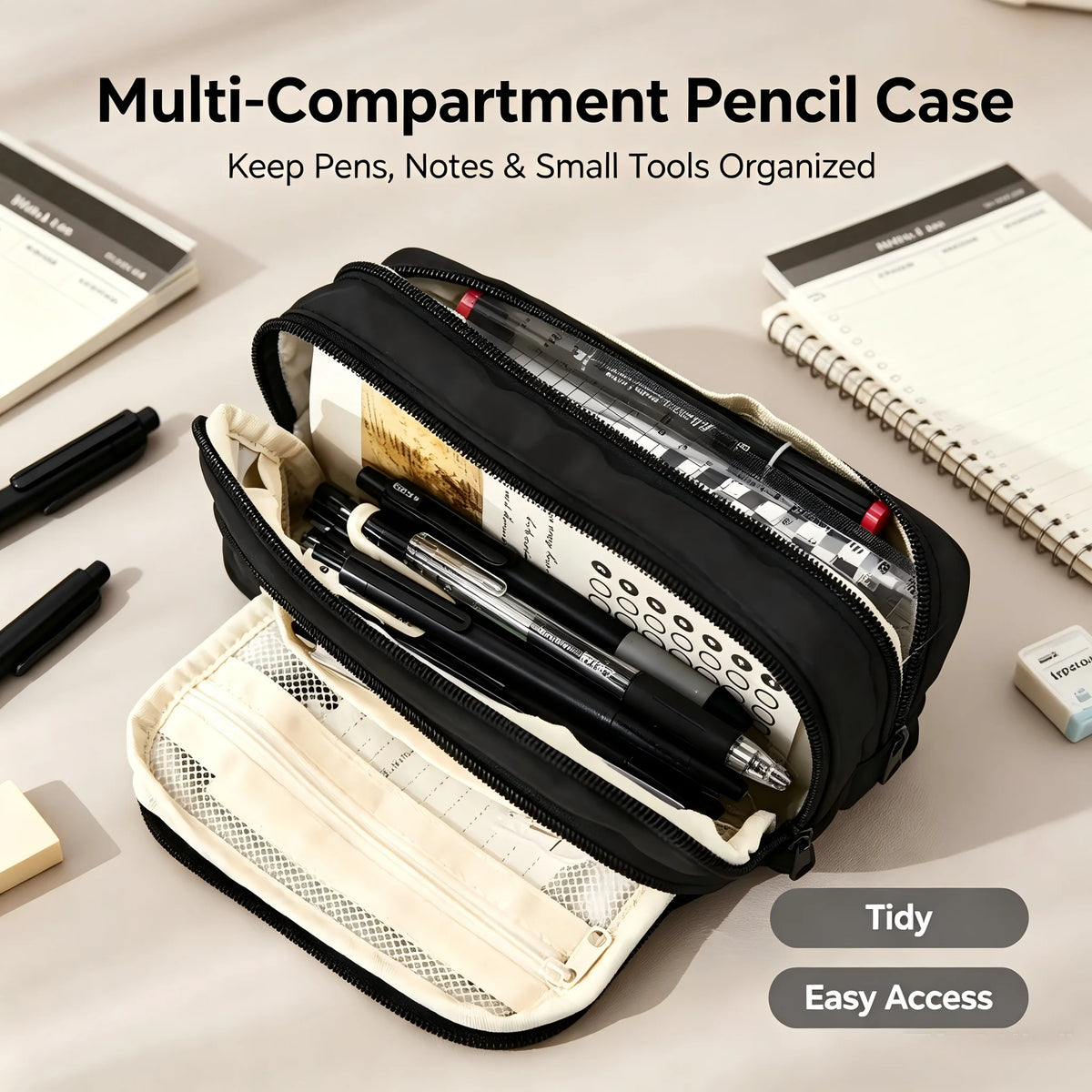 The Pencil Palace — Large-Capacity Multi-Layer Pencil Case for the Organised Slay 🖨️💜