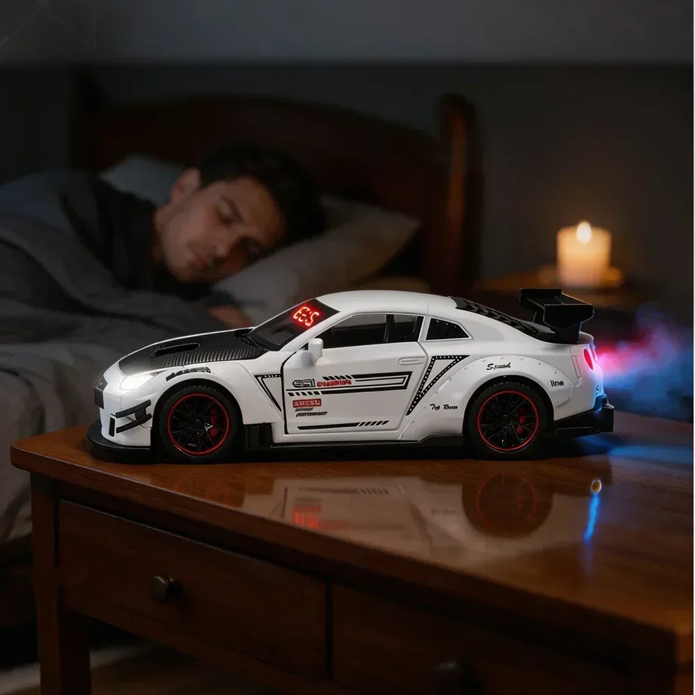 The Wake Up King — Sports Car Alarm Clock With Engine Roar & Mist Sprayer 🚗💨