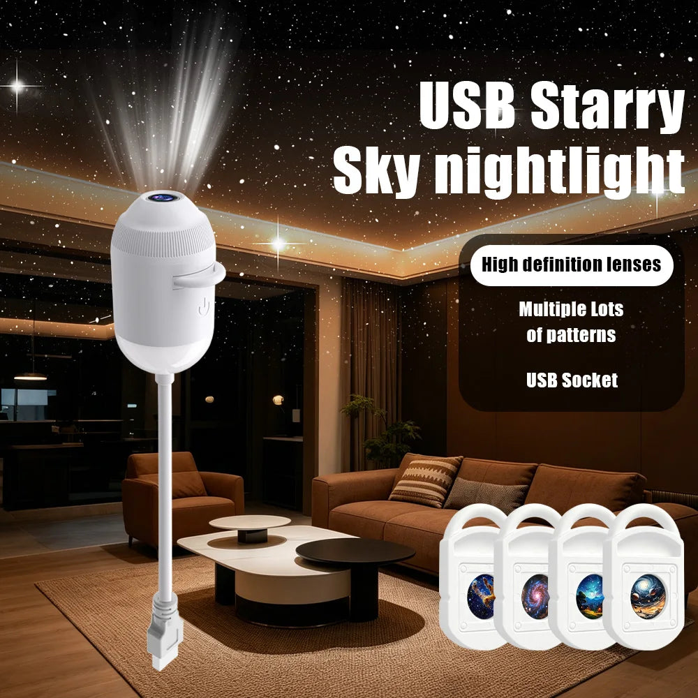 The Galaxy Ride — USB Starry Sky Projector Light for Car & Bedroom Vibes 🌌✨