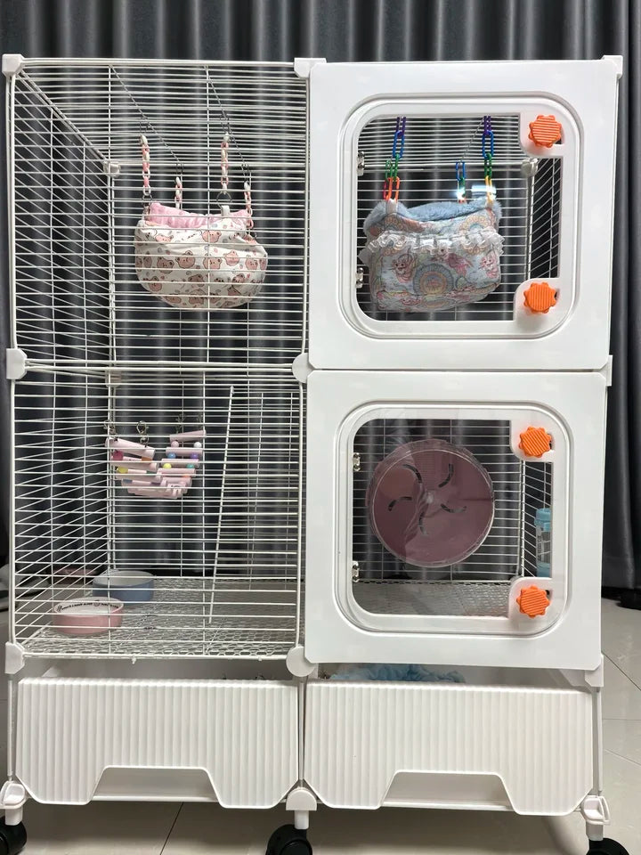 The Slay Villa — Multi-Level Cage Enclosure for Squirrels & Chinchillas 🐿️🏠