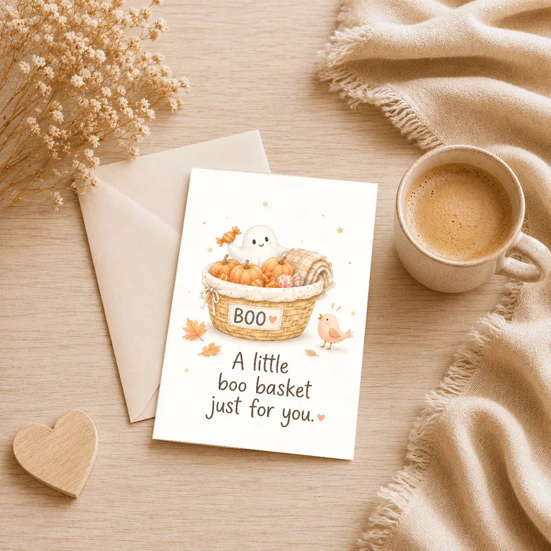 The Boo Card — Watercolour Halloween Greeting That Actually Slays 🎃💌