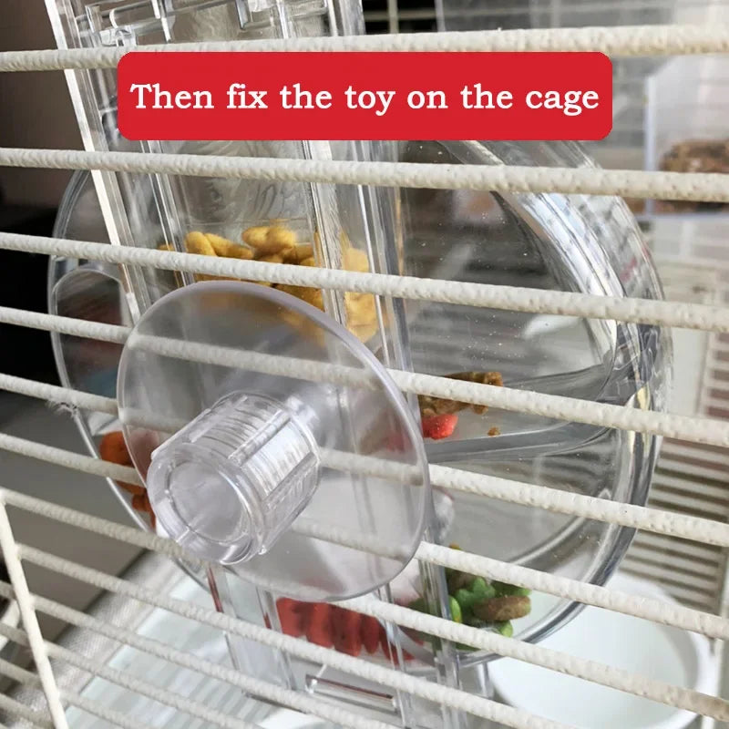 The Grand Forage Wheel — Rotating Treat Dispenser for Parrots & Macaws 🦜🌏