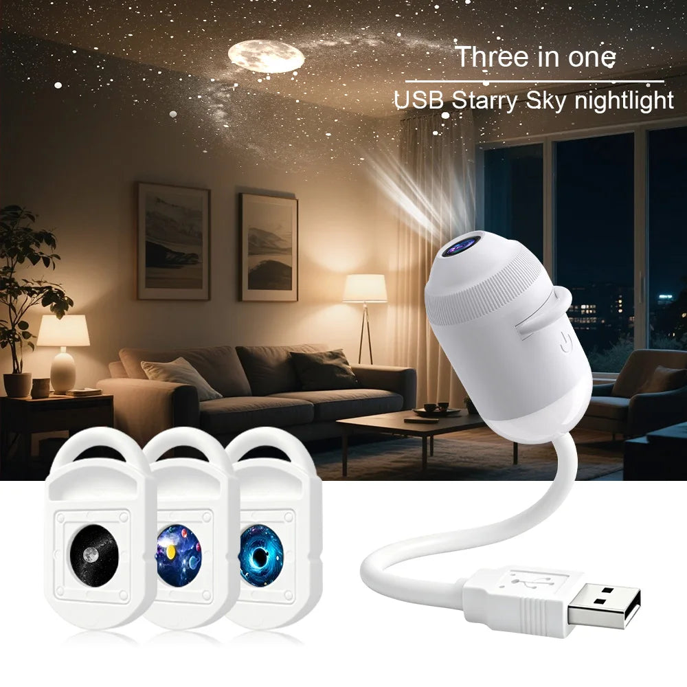 The Galaxy Ride — USB Starry Sky Projector Light for Car & Bedroom Vibes 🌌✨
