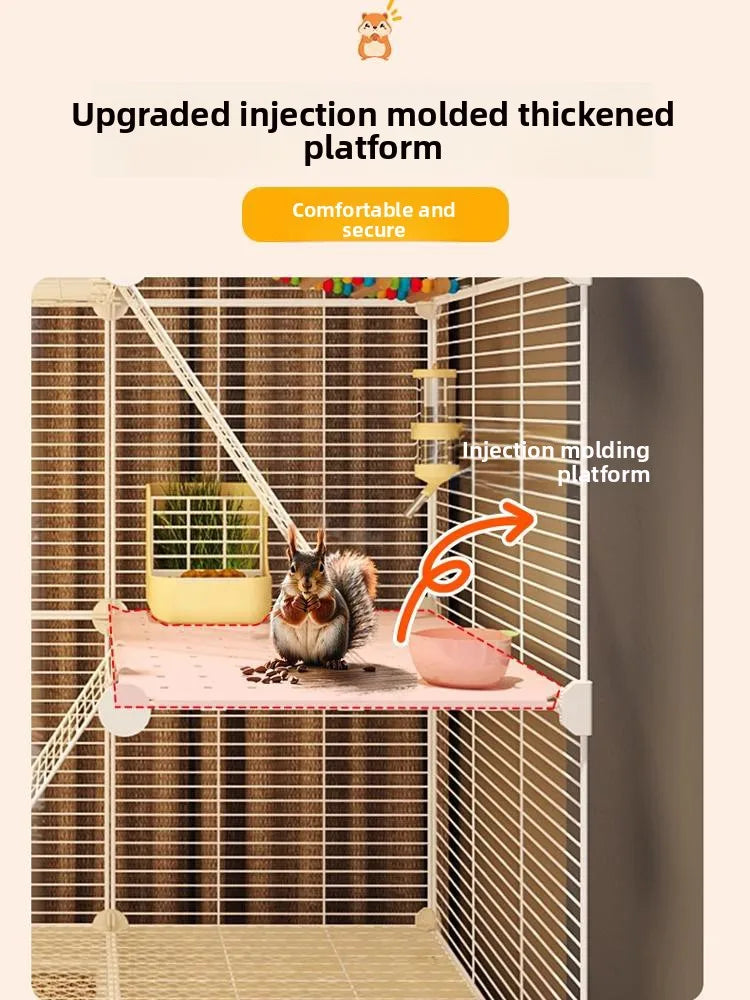 The Slay Villa — Multi-Level Cage Enclosure for Squirrels & Chinchillas 🐿️🏠