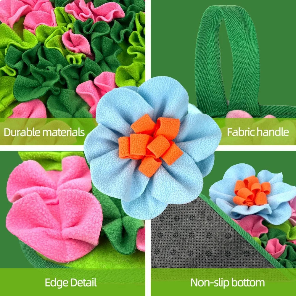 The Bloom Forager — Interactive Floral Feeding Mat for Rabbits, Guinea Pigs & Small Pets 🌸🐇