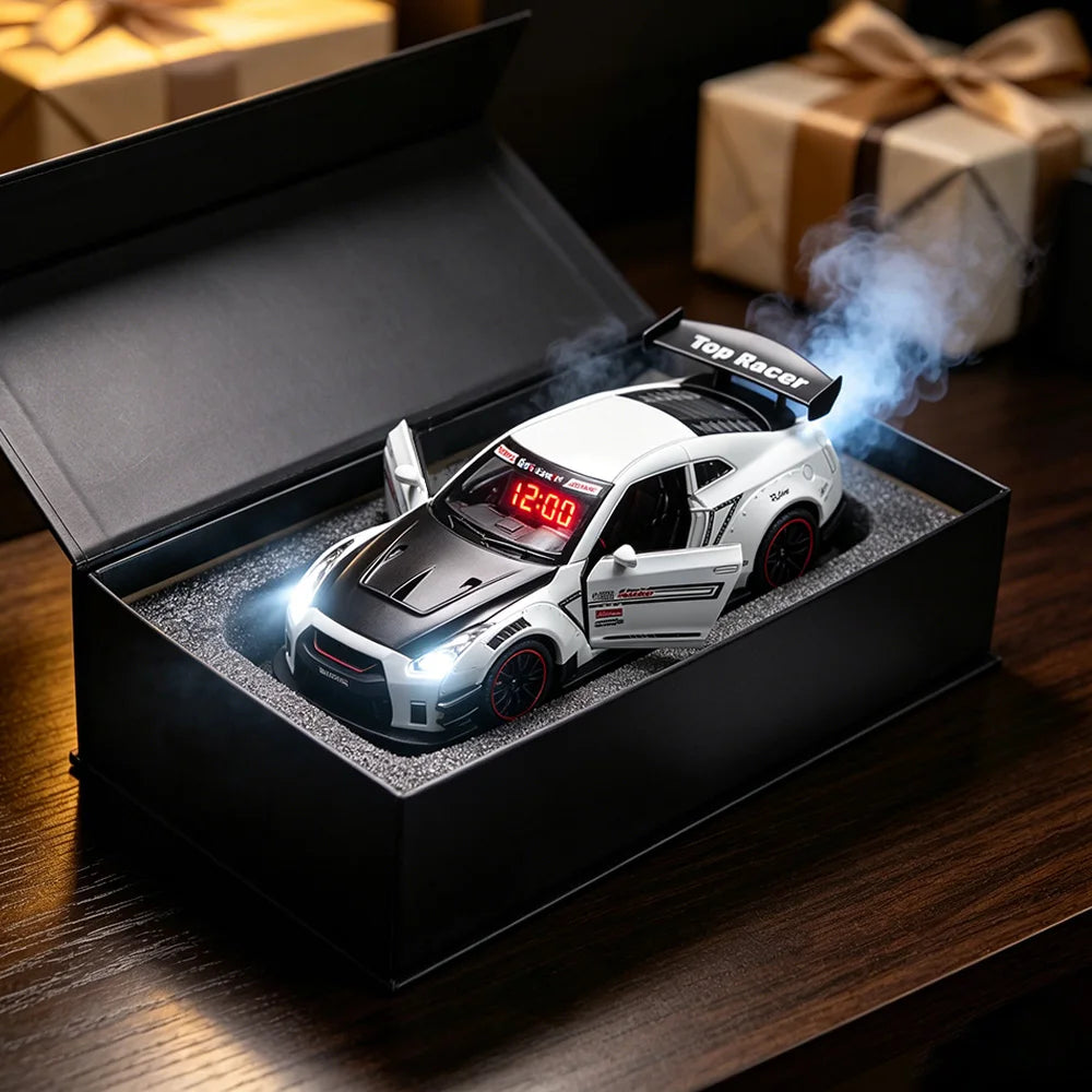 The Wake Up King — Sports Car Alarm Clock With Engine Roar & Mist Sprayer 🚗💨