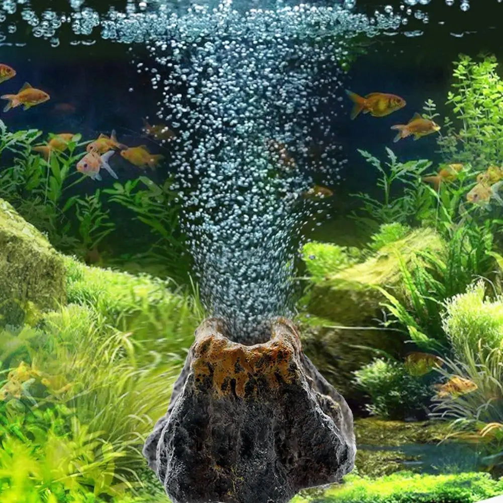 The Lava Bubble — Volcano Bubble Stone Aquarium Ornament 🌋💧