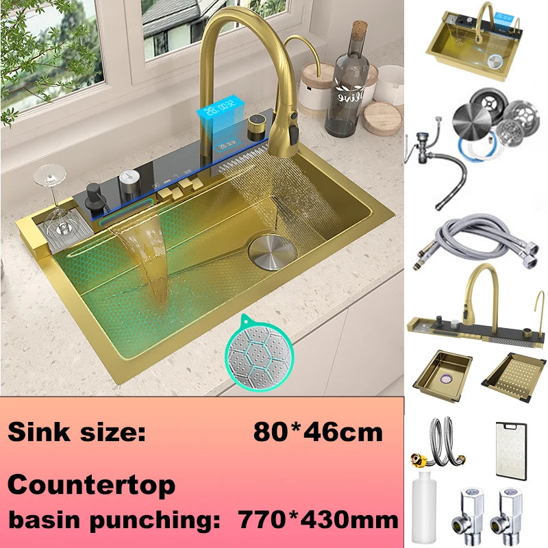 The Grandeur Waterfall Sink — Modern Luxury. Effortless Function. A Kitchen Centrepiece.