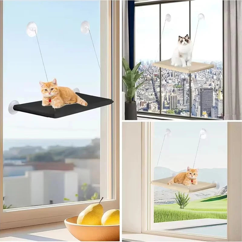 The Sky Lounge — Suction Cup Window Hammock Bed for Cats 🐈✨