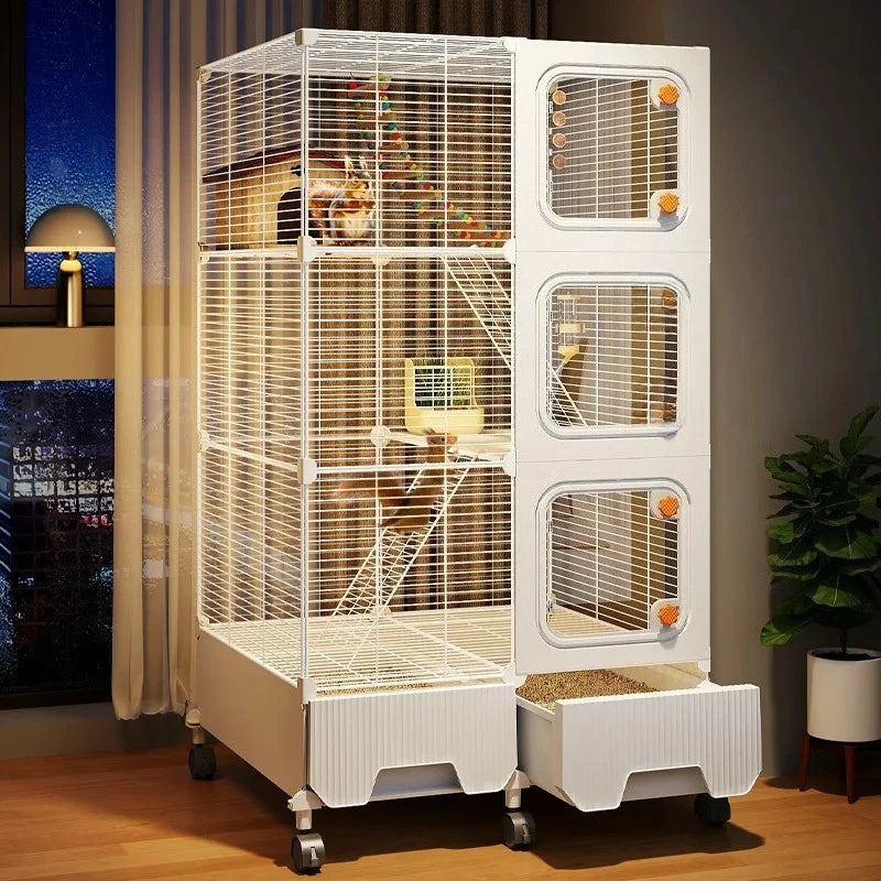The Slay Villa — Multi-Level Cage Enclosure for Squirrels & Chinchillas 🐿️🏠