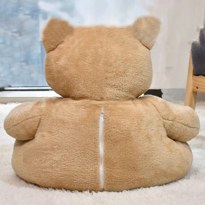 The Bear Hug Bed — Plush Semi-Enclosed Pet Nest for Dogs & Cats Who cuddle in Style 🐾🦎