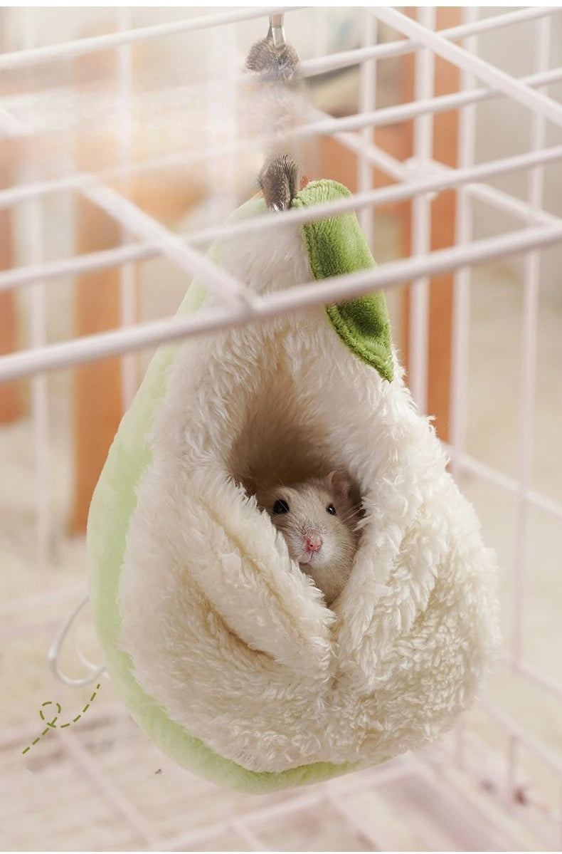 The Snuggle Hammock — Plush Hanging Nest for Hamsters, Parrots & Small Pets 🐹🦜