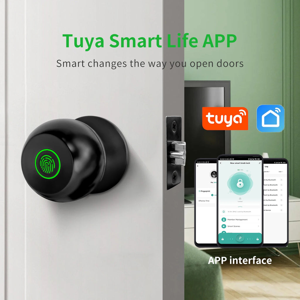 The Smart Entry — Fingerprint Door Lock With Backup Key for Seamless Access 🔐✨