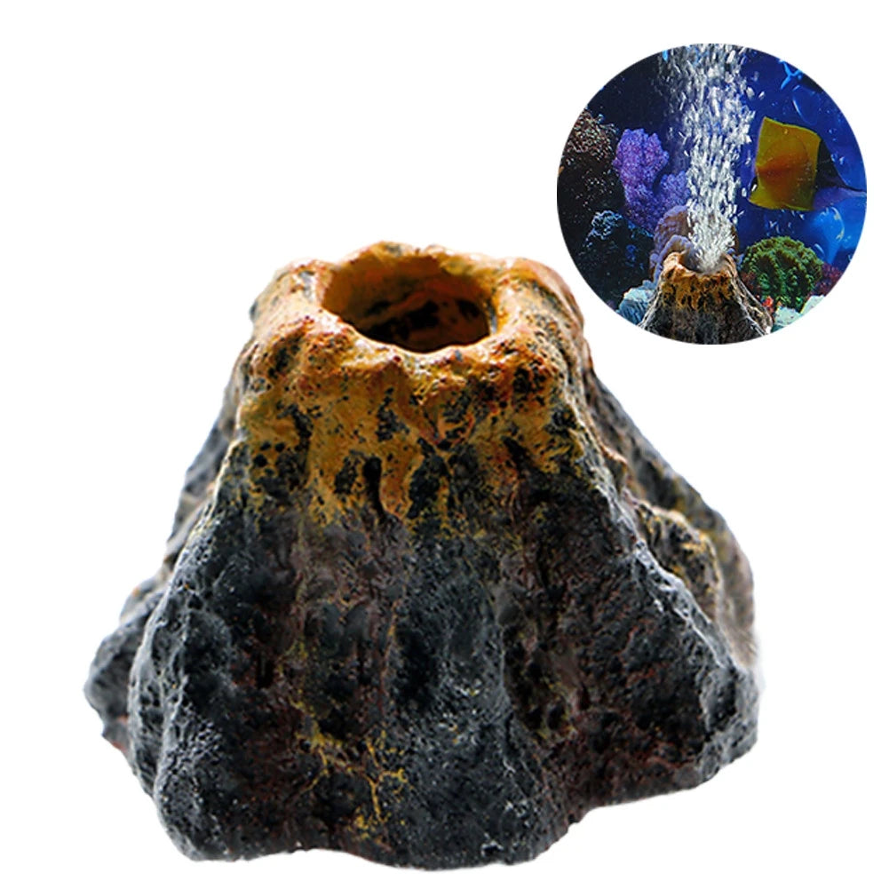 The Lava Bubble — Volcano Bubble Stone Aquarium Ornament 🌋💧
