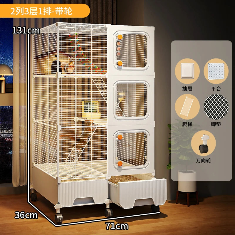 The Slay Villa — Multi-Level Cage Enclosure for Squirrels & Chinchillas 🐿️🏠