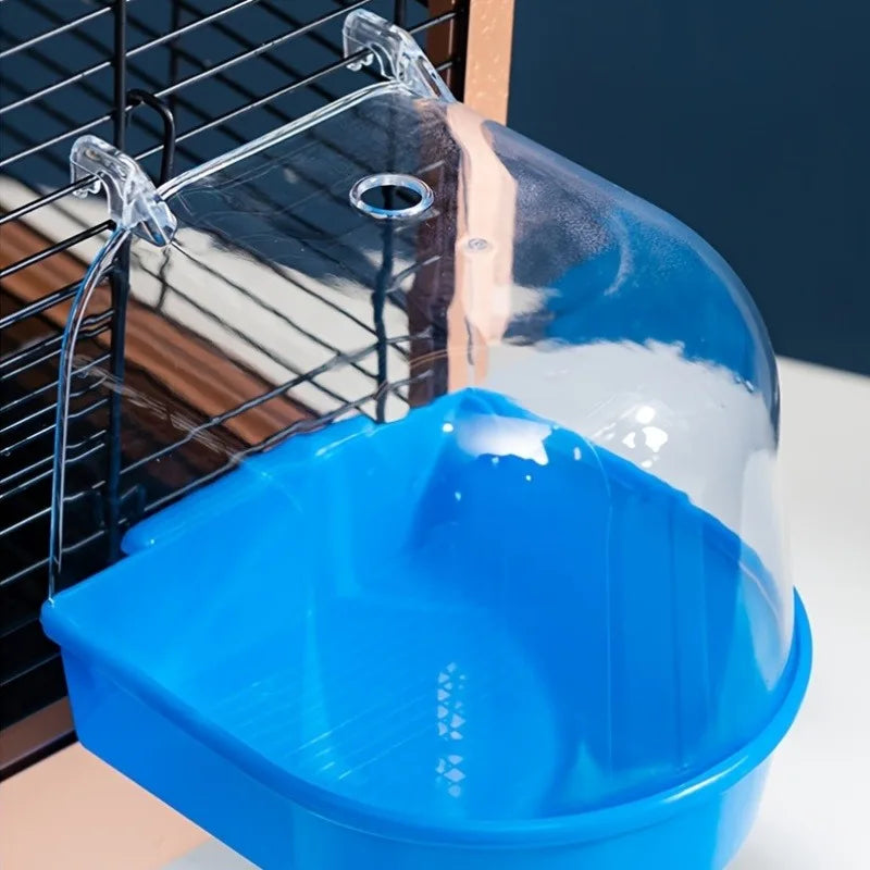 The Splash Suite — Transparent Bird Bath Tub for Parrots & Lovebirds 🦜💧