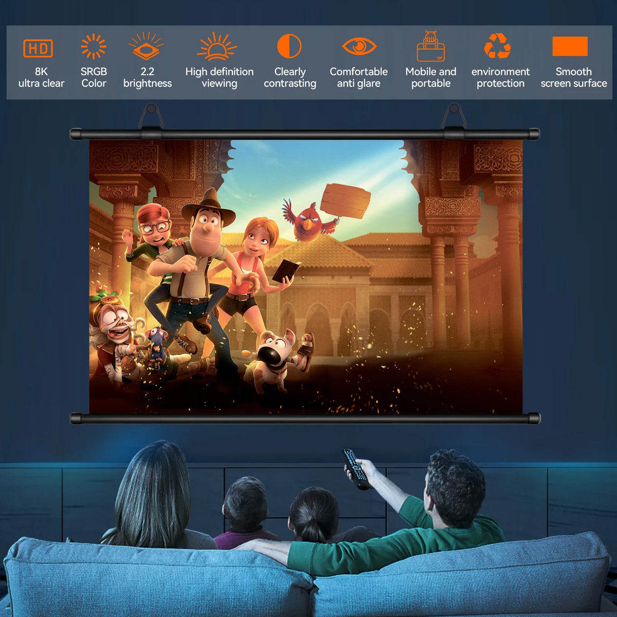 The screen Majesty — HD Anti-Light Projector Screen for Cinema Nights at Home 🎬✨