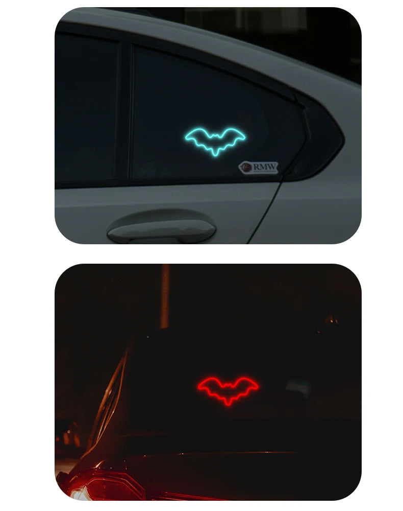 The Bat Signal — Solar Powered Bat LED Neon Atmosphere Light for Your Car 🦷💜
