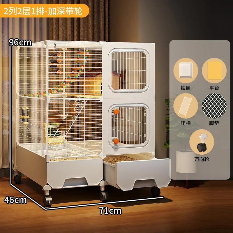 The Slay Villa — Multi-Level Cage Enclosure for Squirrels & Chinchillas 🐿️🏠