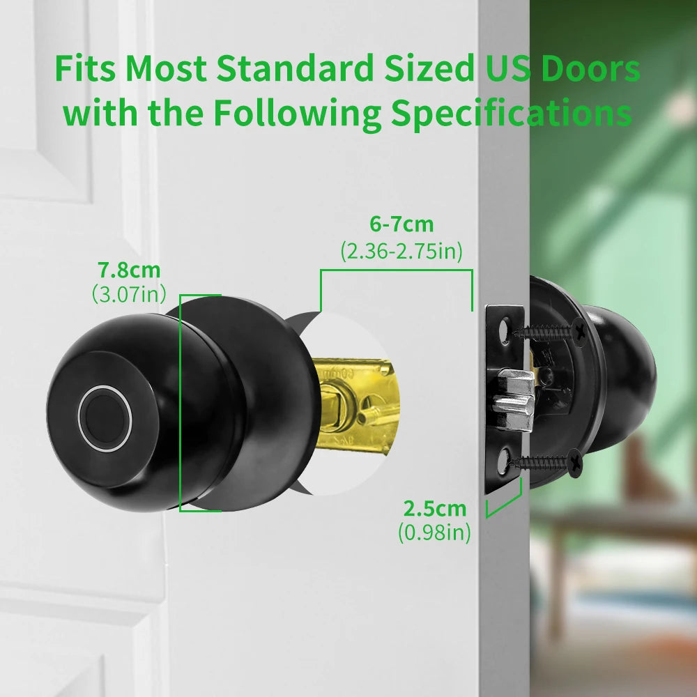 The Smart Entry — Fingerprint Door Lock With Backup Key for Seamless Access 🔐✨