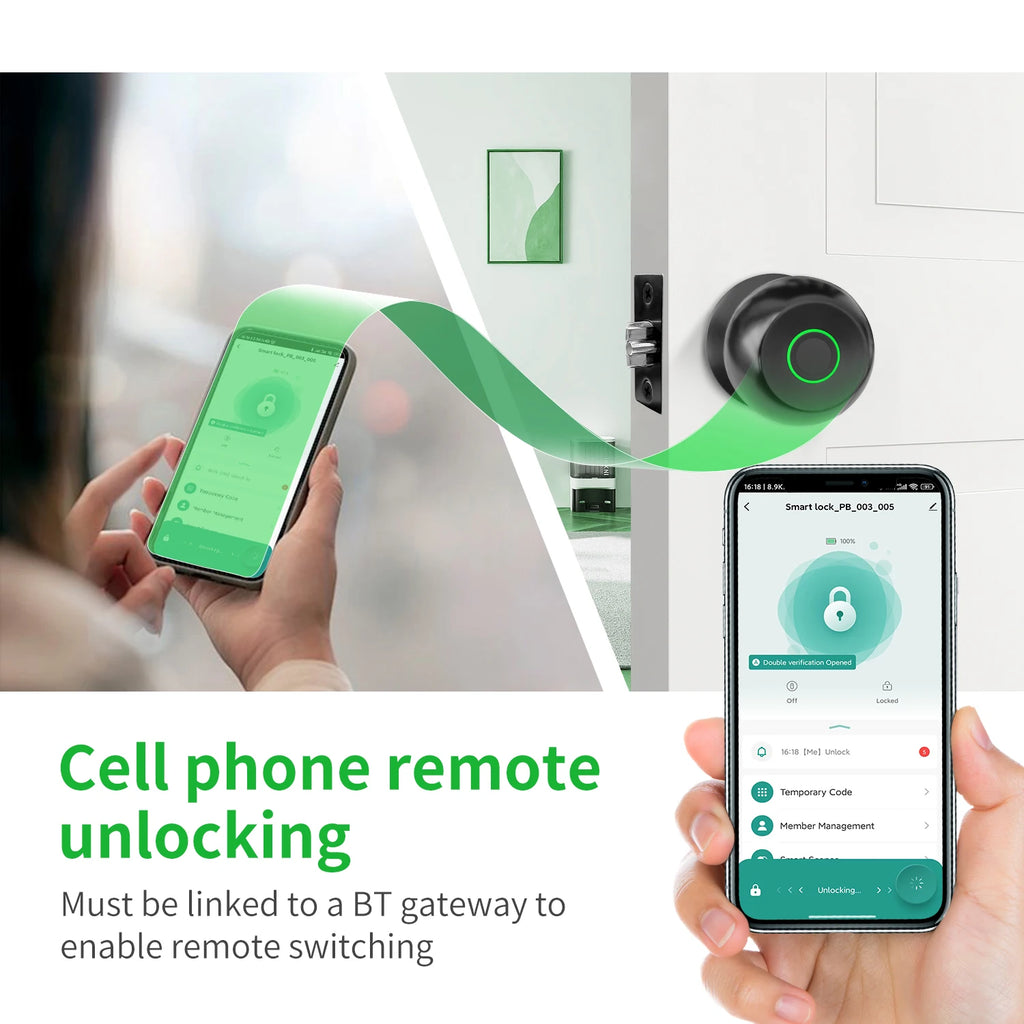The Smart Entry — Fingerprint Door Lock With Backup Key for Seamless Access 🔐✨