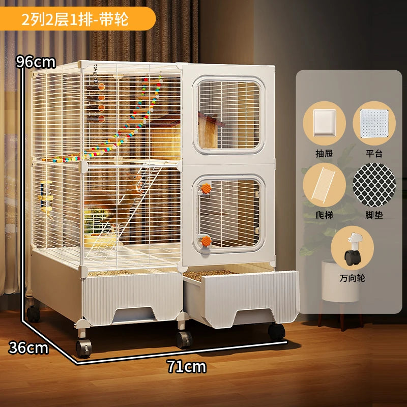 The Slay Villa — Multi-Level Cage Enclosure for Squirrels & Chinchillas 🐿️🏠