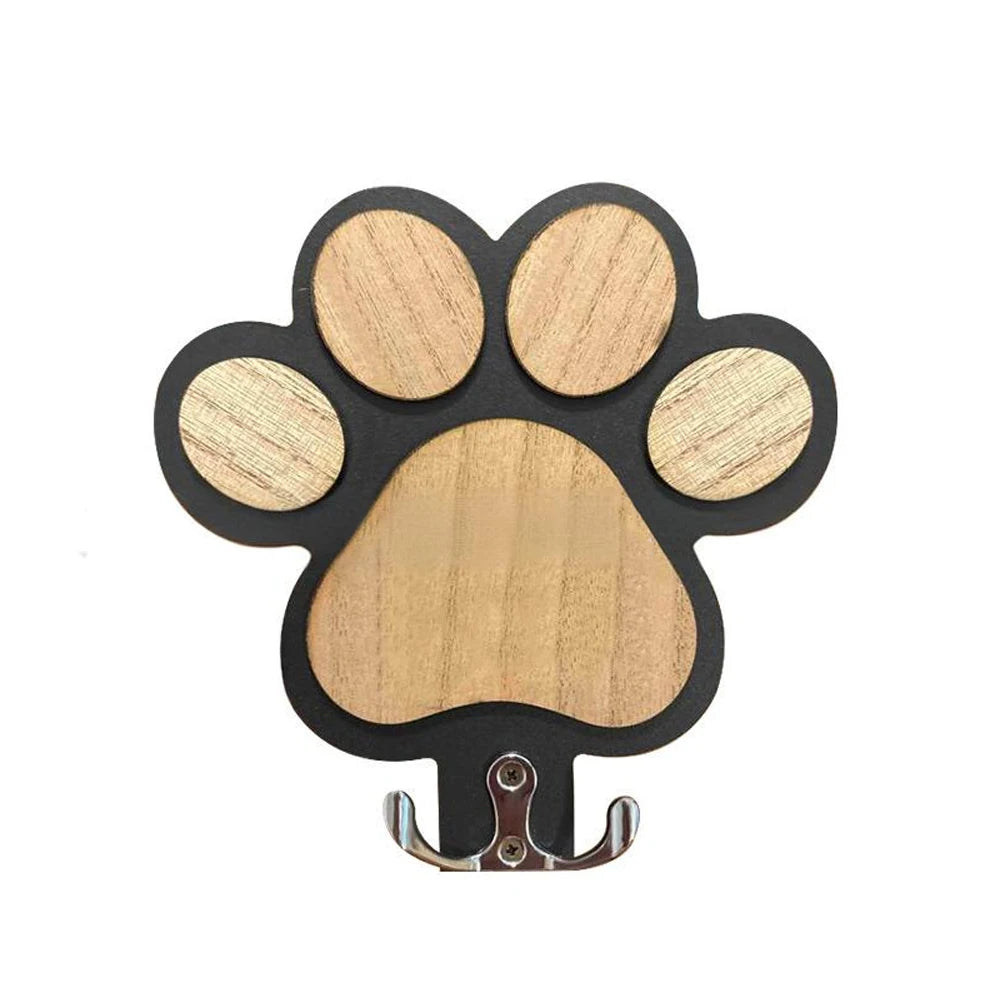 The Paw Hook — Wooden Paw Print Wall Hook for Dog Leashes, Collars & Coats 🐾🪵