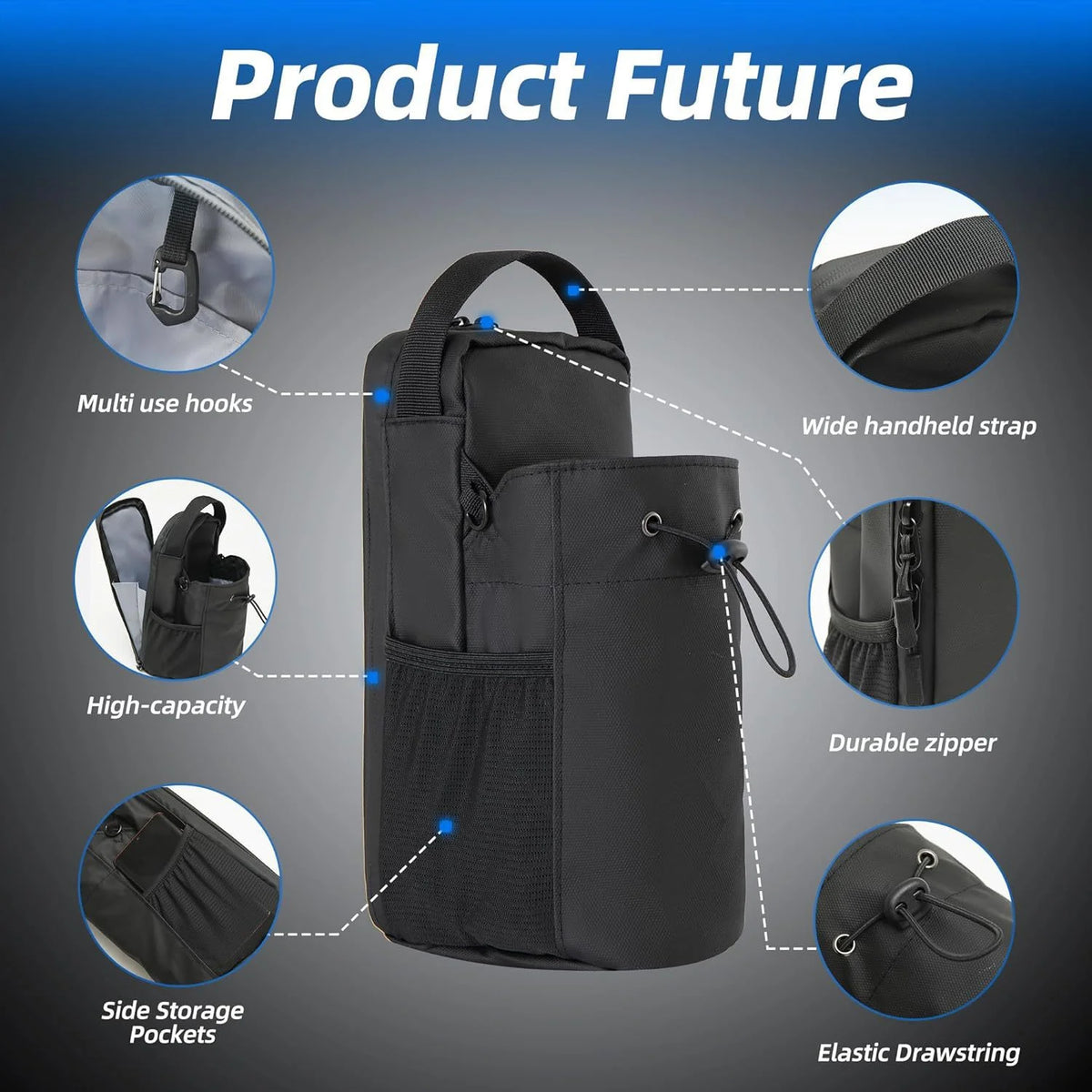 The Iconic Gym Bag — Magnetic Water Bottle & Phone Carrier for Serious Training 🏋️❤️‍🔥