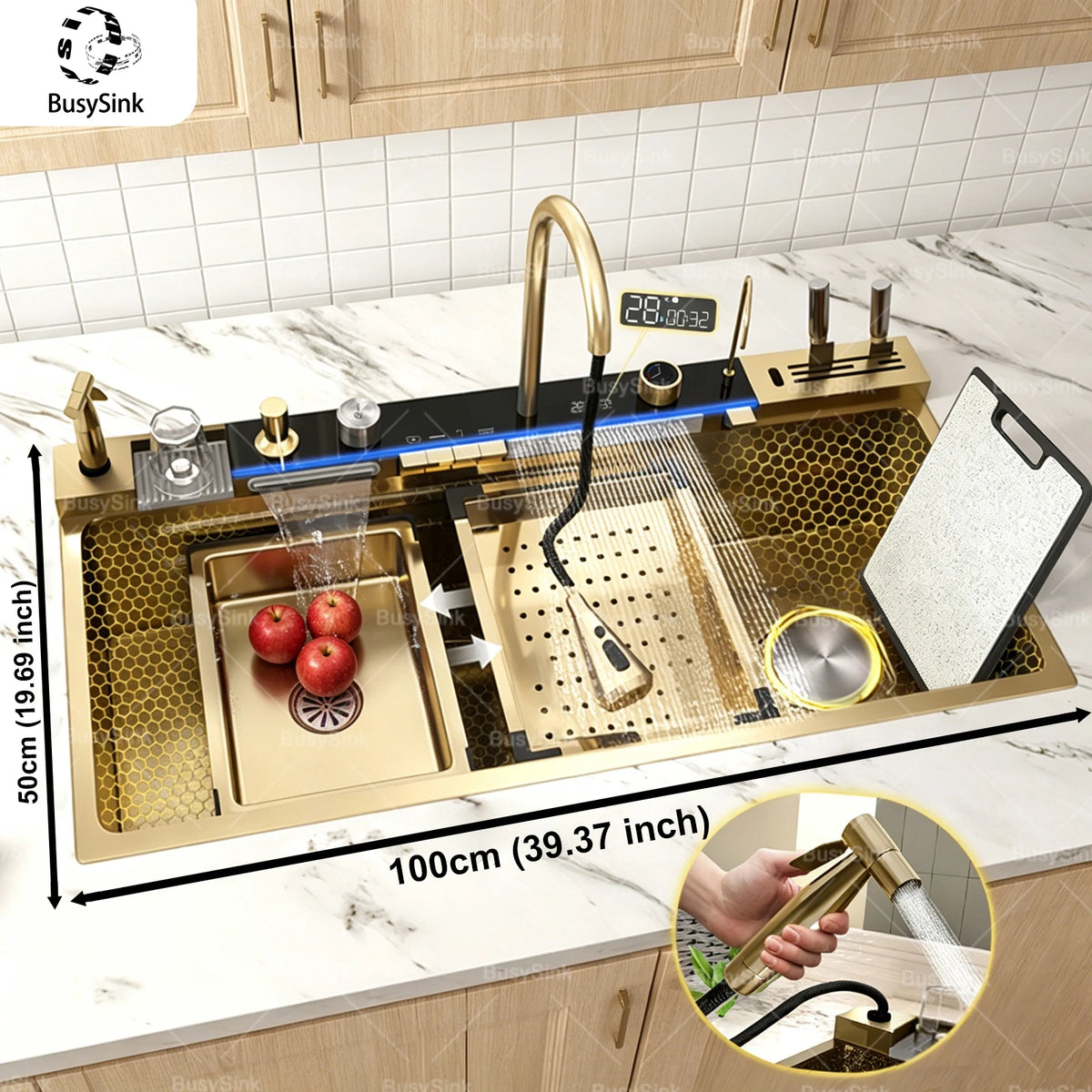 The Grandeur Waterfall Sink — Modern Luxury. Effortless Function. A Kitchen Centrepiece.