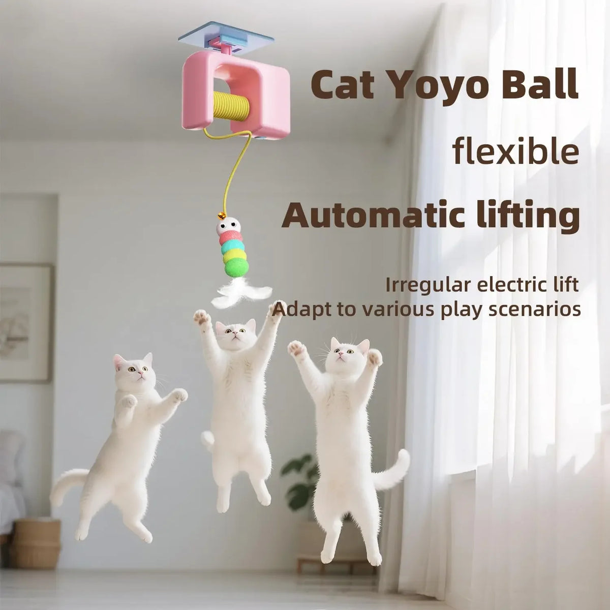 The Pounce Palace — Interactive Electric Cat Toy with Hanging Ball & Surprise Doors 🐱⚡