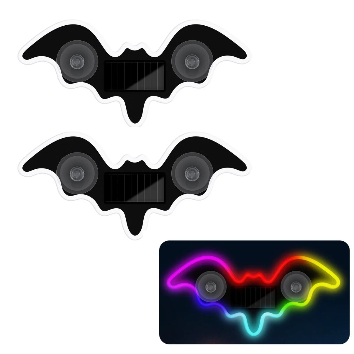 The Bat Signal — Solar Powered Bat LED Neon Atmosphere Light for Your Car 🦷💜