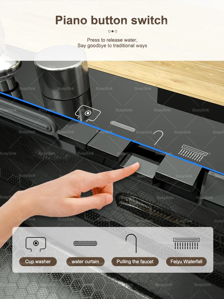 The Grandeur Waterfall Sink — Modern Luxury. Effortless Function. A Kitchen Centrepiece.