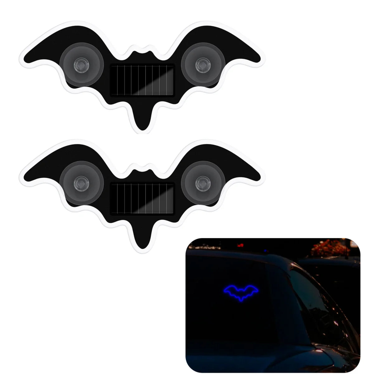 The Bat Signal — Solar Powered Bat LED Neon Atmosphere Light for Your Car 🦷💜