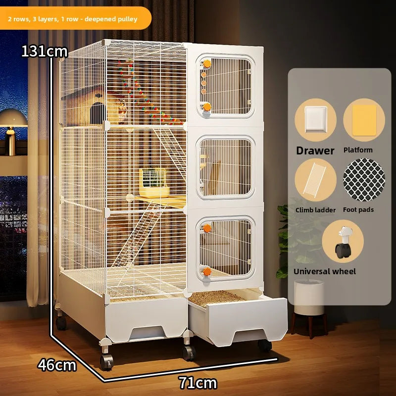 The Slay Villa — Multi-Level Cage Enclosure for Squirrels & Chinchillas 🐿️🏠